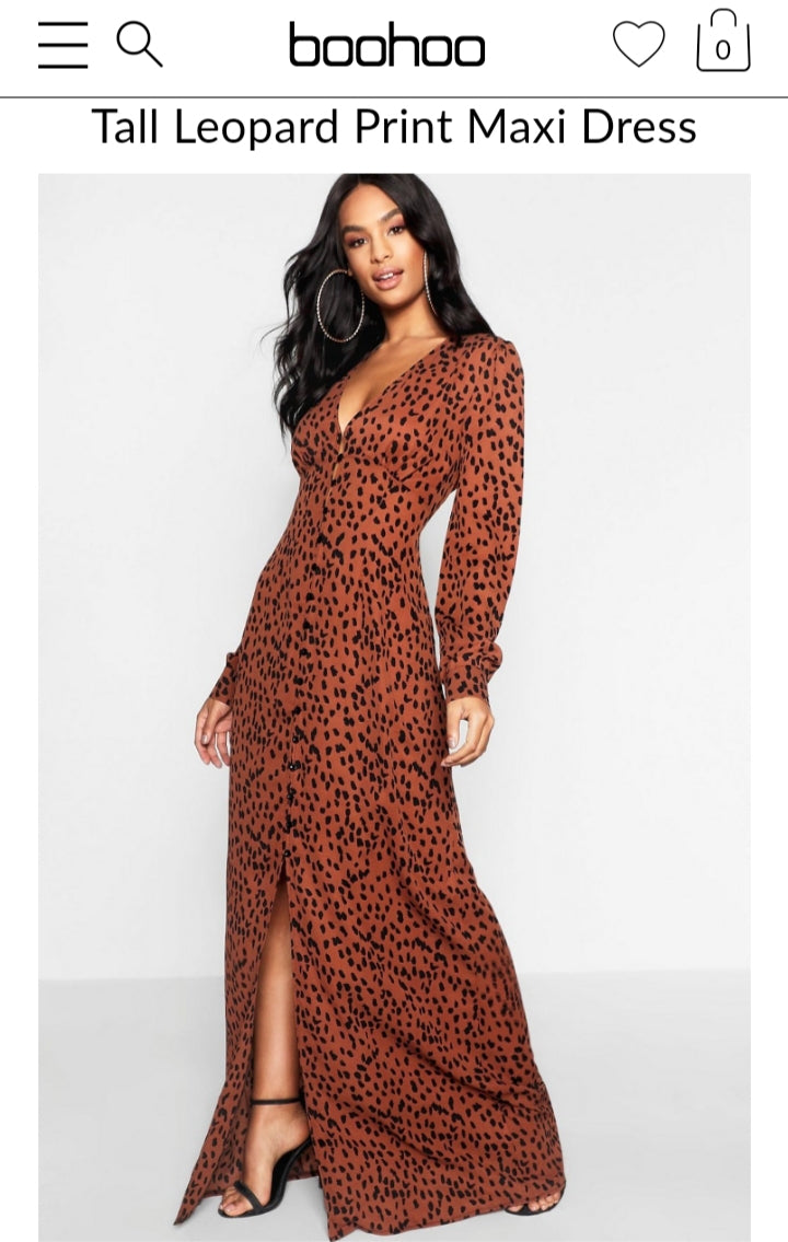 Leopard print 2025 dress tall