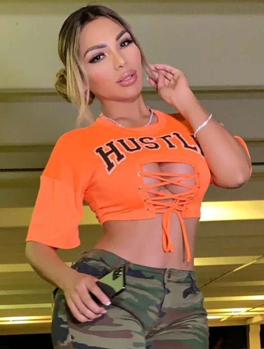 LACE TUBE TOP ORANGE FLUORESCENT