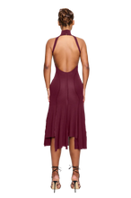 Load image into Gallery viewer, COUCOO ELYSEE DRESS IN POMEGRANITE SEED / SATIN BLACK
