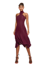 Load image into Gallery viewer, COUCOO ELYSEE DRESS IN POMEGRANITE SEED / SATIN BLACK
