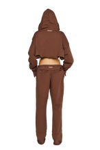 Load image into Gallery viewer, COUCOO CROPPED, ZIP UP HOODIE IN TEDDY
