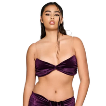 Load image into Gallery viewer, COUCOO KWAI CROP TOP IN AUBERGINE
