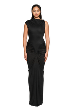 Load image into Gallery viewer, COUCOO WALE DRESS IN SATIN BLACK
