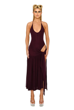 Load image into Gallery viewer, COUCOO ATACAMA KNIT DRESS IN MALBEC
