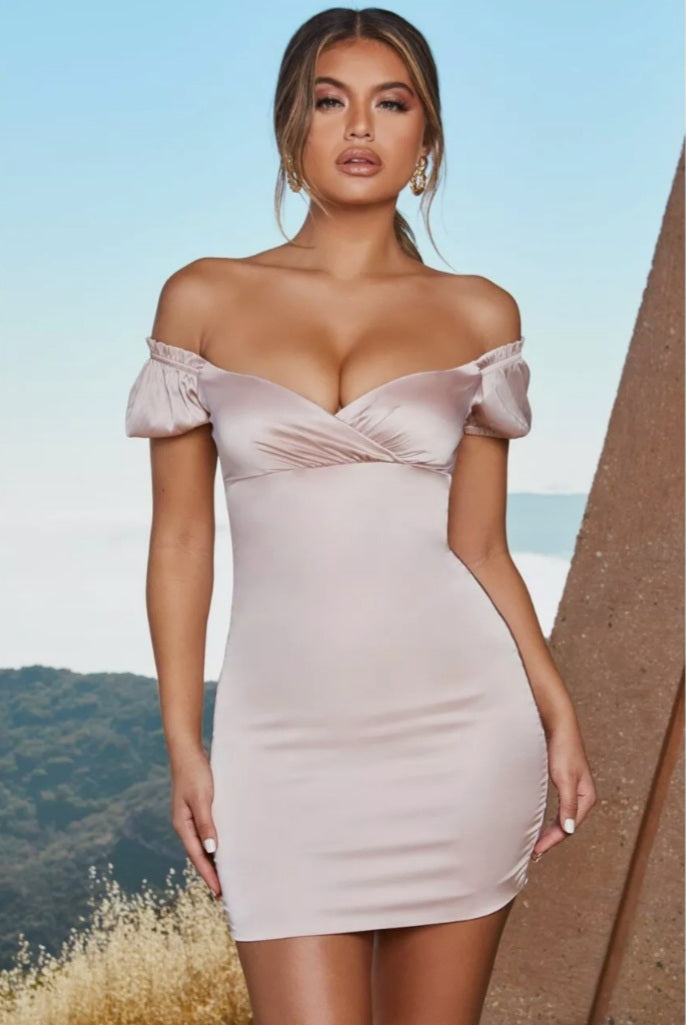 Polly satin dress best sale