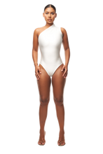 Load image into Gallery viewer, COUCOO ASYMMETRIC JANI BODYSUIT IN LYCHEE SORBET
